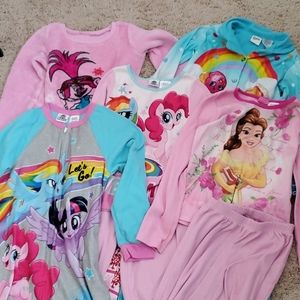 Lot of 5 PJs for girls size 7/8